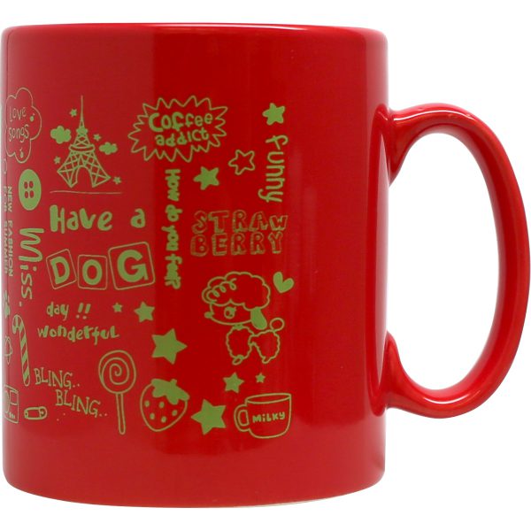 Modern-life Color rouge, Mug en sérigraphie 300 ml