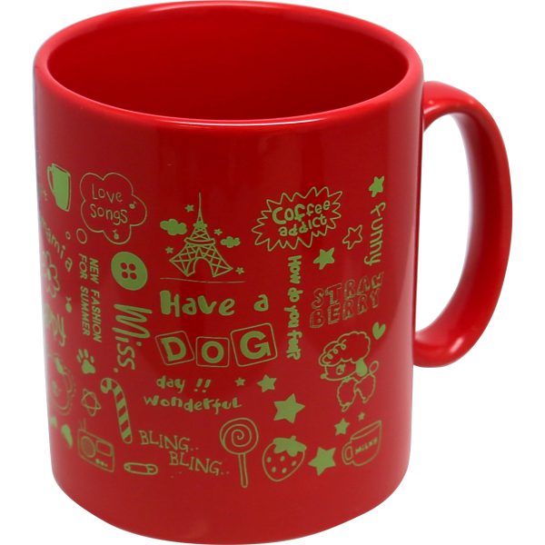 Modern-life Color rouge, Mug en sérigraphie 300 ml