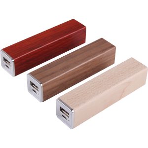 SQUARE-tube Wood, chargeur 2600 mAh