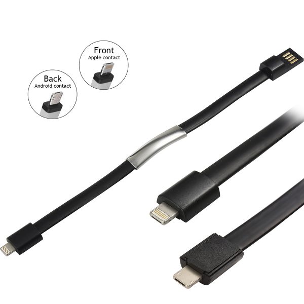 BRACELET-cable 2 en 1 avec Micro-USB|lightning