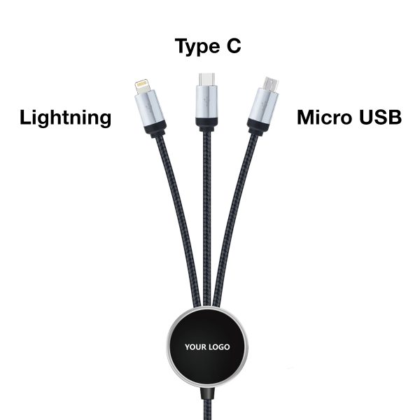 LOGO-light cable 3 en 1 70 cm